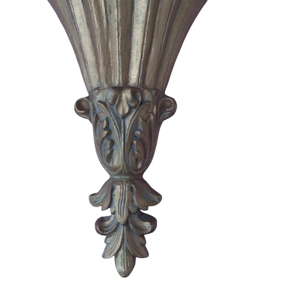 Vintage Ornate Wall Sconce: French Victorian Gold Shelf